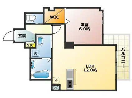 サンマリー赤塚(1LDK/2階)の間取り写真