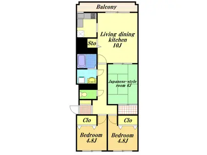 サンシティ南行徳3(3LDK/2階)の間取り写真