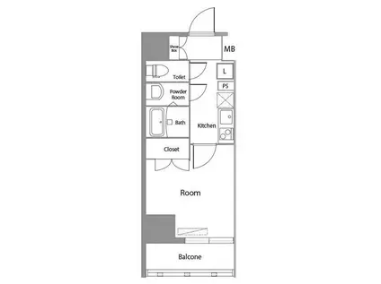大神宮下RESIDENCE(1K/2階)の間取り写真