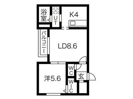 モンブラン(1LDK/3階)の間取り写真