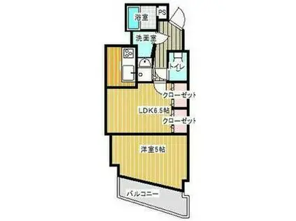 ハートランド21(1LDK/1階)の間取り写真