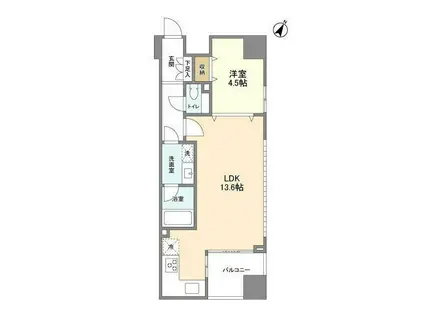 プロスペクト渋谷道玄坂(1LDK/11階)の間取り写真