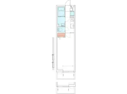 リブリ・三ツ境(1K/2階)の間取り写真