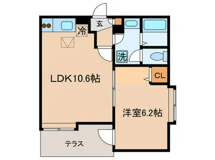 セレ本郷(1LDK/1階)の間取り写真