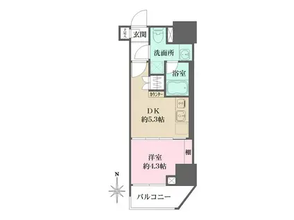 ルフォンプログレ元浅草マークス(1DK/7階)の間取り写真