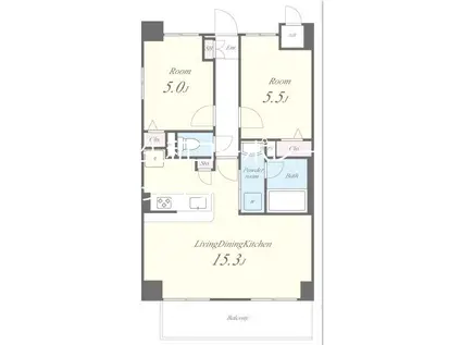 サン シエロ東今里(2LDK/3階)の間取り写真