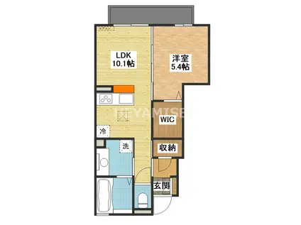 クラウンヒル(1LDK/1階)の間取り写真