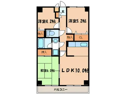第二鷺沼レジデンス(3LDK/5階)の間取り写真