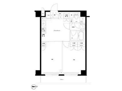 ルーブル東蒲田七番館(2DK/1階)の間取り写真