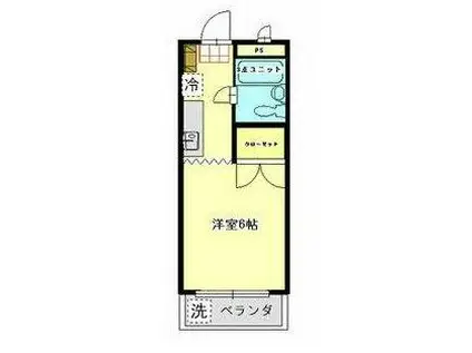 グランドール・原田(1K/2階)の間取り写真