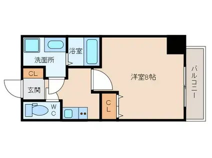 ASTIA西中島II(1K/6階)の間取り写真