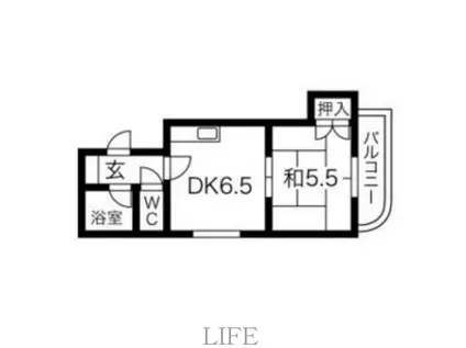 藤井ビル菊水I(1DK/4階)の間取り写真