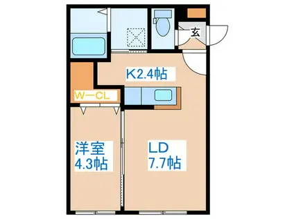 VIVACE NISHINO(1LDK/3階)の間取り写真