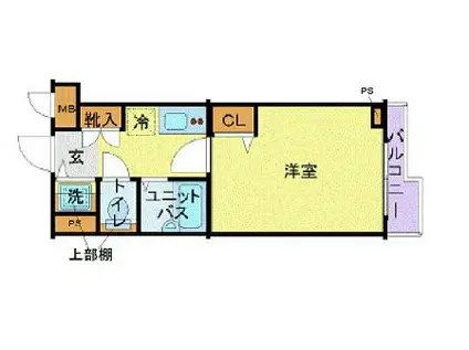 トーシンフェニックス牛込神楽坂(1K/3階)の間取り写真