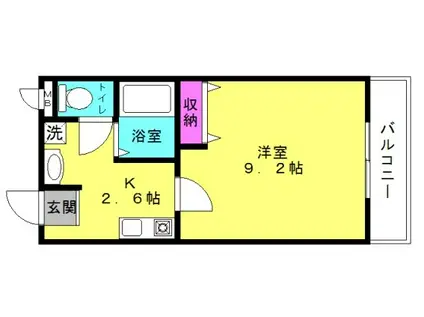 メゾン・KAGURA(1K/2階)の間取り写真