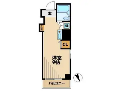 フラット九段南(ワンルーム/5階)の間取り写真