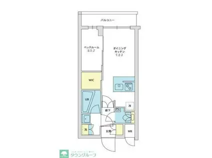 アジールコート豪徳寺(1DK/3階)の間取り写真