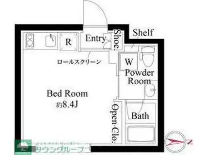 CASAPIAZZA蒲田イースト(ワンルーム/2階)の間取り写真