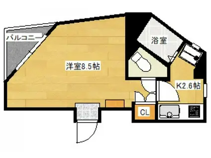 ROTE KATZE(1K/2階)の間取り写真