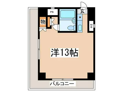 アソルティ本厚木(ワンルーム/6階)の間取り写真