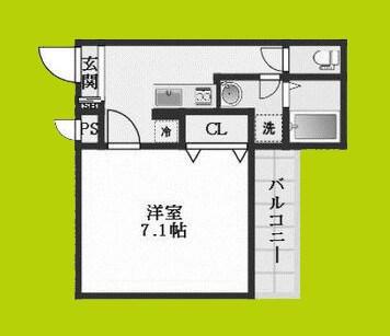 AILE柴島(1K/4階)の間取り写真