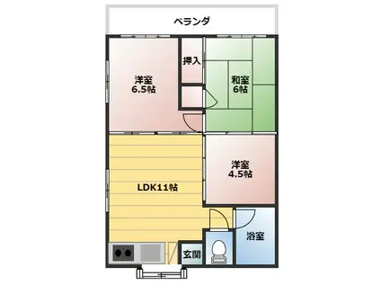サンハイムM5(3LDK/3階)の間取り写真
