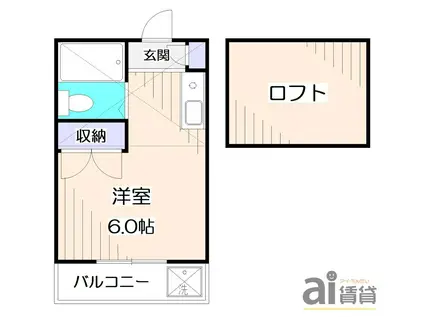 コーポユウエーI(ワンルーム/1階)の間取り写真