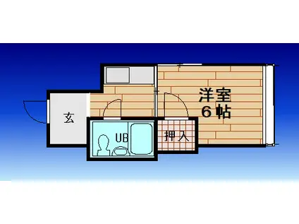ホワイトハウス(1K/2階)の間取り写真