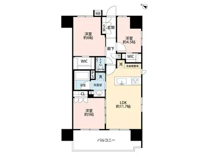 プレシス小田急相模原ステーションサイト(3LDK/8階)の間取り写真