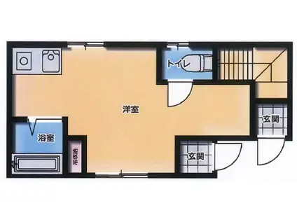 クアッド高松(ワンルーム/1階)の間取り写真