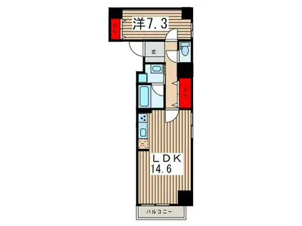 ラコルタ南浦和STA(1LDK/2階)の間取り写真