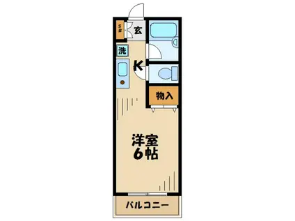 ジュネスAOKI ジュネスアオキ(1K/3階)の間取り写真