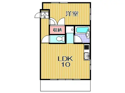 第三金子ビル(1LDK/1階)の間取り写真