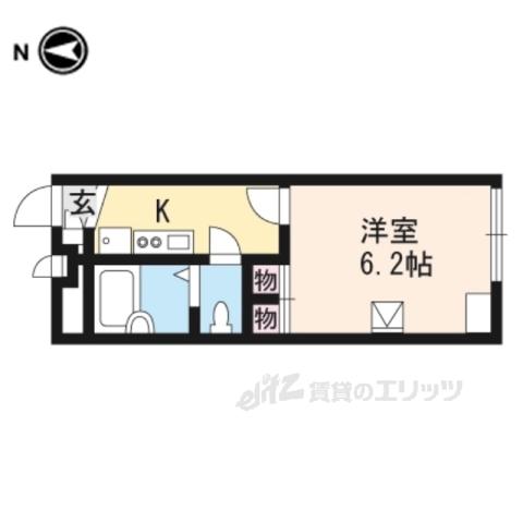 レオパレスピーチ(1K/1階)の間取り写真