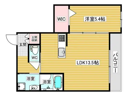 シャーメゾン新大阪ウエスト(1LDK/1階)の間取り写真