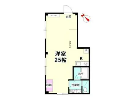 所沢マコトビル(ワンルーム/1階)の間取り写真