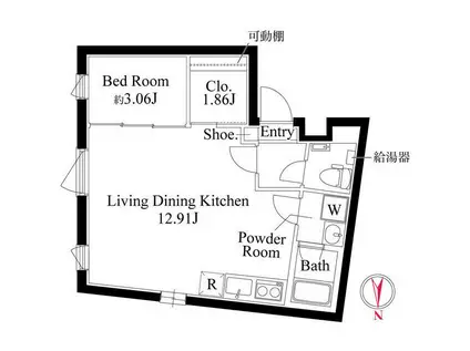 MAISON DE SHIBA(1LDK/2階)の間取り写真