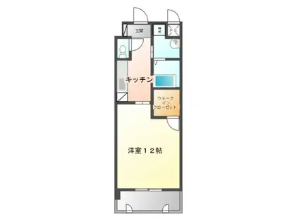 サンヴィヴェール(1K/1階)の間取り写真