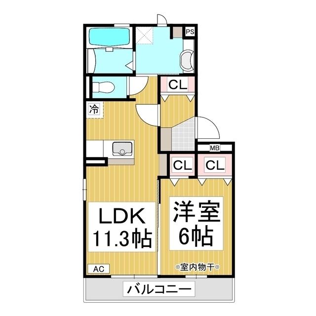 プルミエ(1LDK/2階)の間取り写真