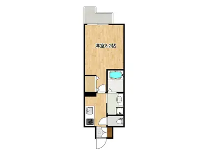 クロノス51新町VI(1K/4階)の間取り写真