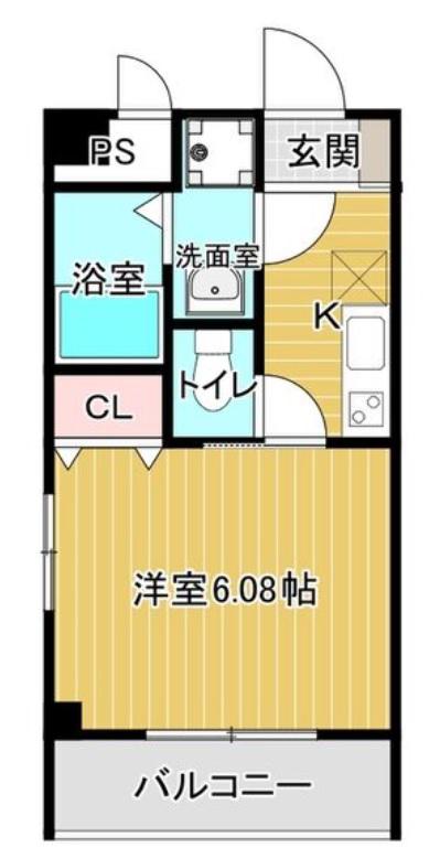 マロット天神橋(1K/11階)の間取り写真