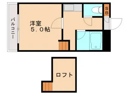 PLイースト医生ヶ丘(1K/5階)の間取り写真