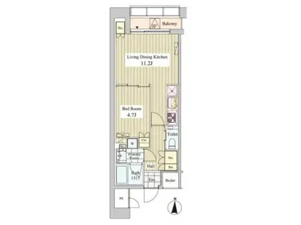 パトリス神保町(1LDK/3階)の間取り写真