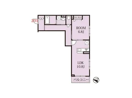 カーサ エテルノ(1LDK/1階)の間取り写真