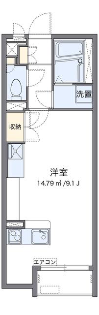 ミランダ城山(ワンルーム/2階)の間取り写真