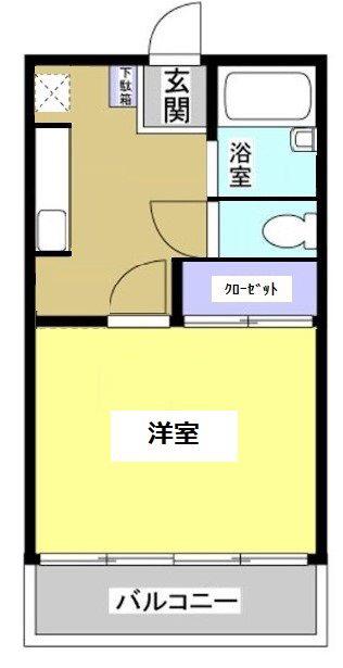 ロイヤル中泉(1K/3階)の間取り写真