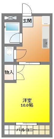 バートハイム伊藤I(1DK/1階)の間取り写真