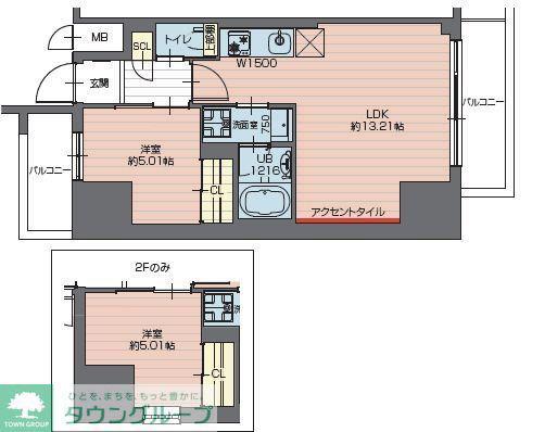プレジオ西新井(1LDK/4階)の間取り写真