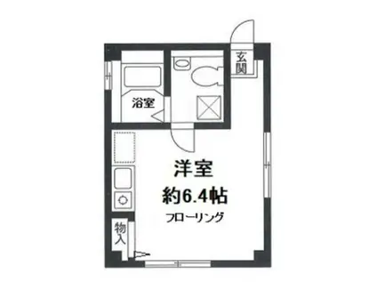 アッシュ横浜(ワンルーム/3階)の間取り写真