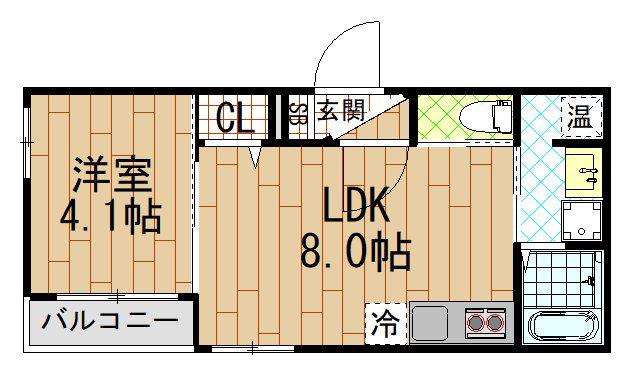 LE GRAND LOTUS(1LDK/1階)の間取り写真
